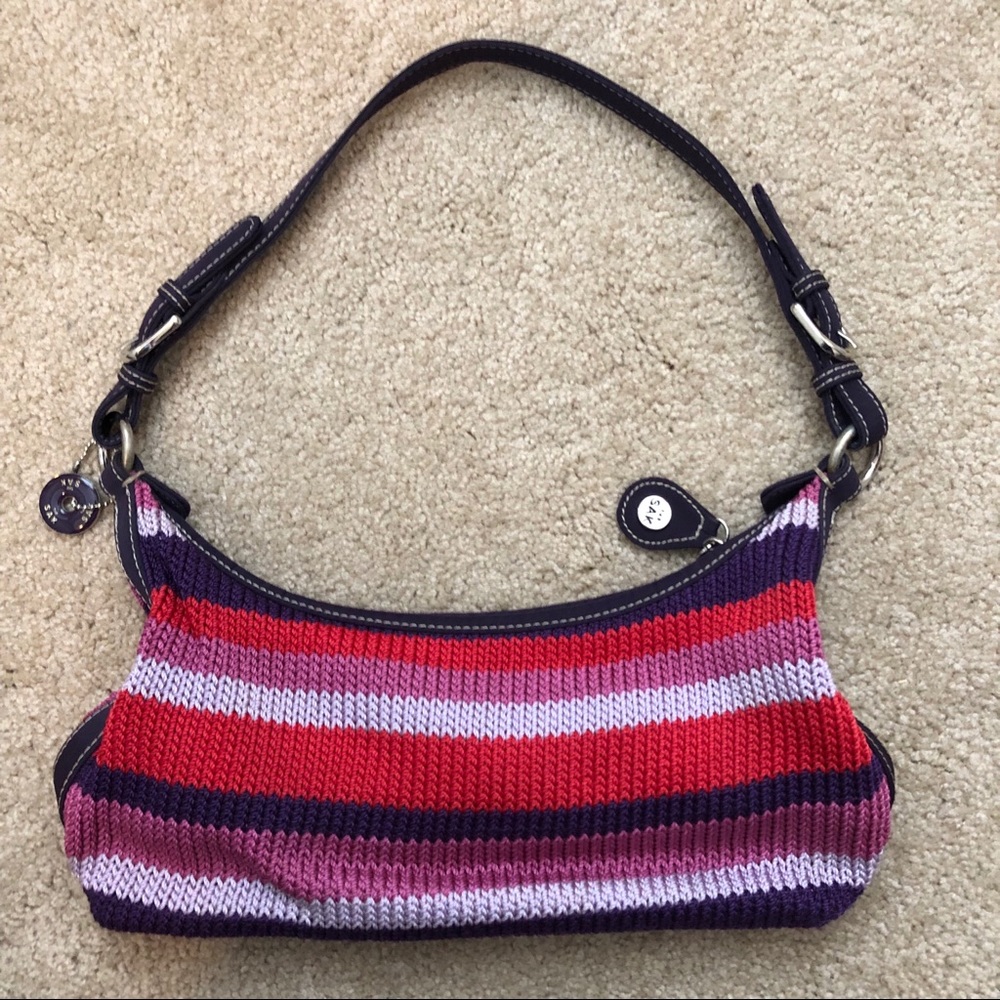 The Sak Purple/Pink Purse-Adjustable Straps & Zips